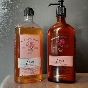 Bath & Body Works Love Rose + Vanilla Body Lotion and Foam Bath Set
